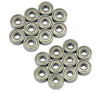 WMYCONGCONG Lot de 20 roulements à billes 606ZZ 6 x 17 x 6 mm à gorge profonde double blindage pour skateboard, automobile et imprimante 3D