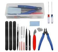 WMYCONGCONG Lot de 24 outils de modélisation de base avec récipient en plastique, kit d'outils de modélisme professionnel Gundam Kit de modélisme parfait pour débutants