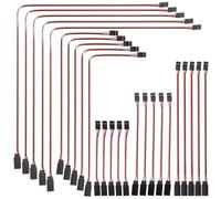 WMYCONGCONG Lot de 25 Câble de rallonge de servo mâle-femelle 3 broches 5 tailles pour connexion d'extension servo Futaba JR