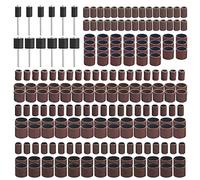 WMYCONGCONG Lot de 252 Jeu de ponceuses à tambour y compris 180 240 320 600 Grits tambours de ponçage avec mandrins pour outil rotatif Dremel