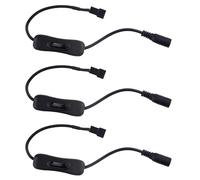 WMYCONGCONG Lot de 3 adaptateurs d'alimentation femelle CC 2,15,5 mm vers boîtier PC avec interrupteur