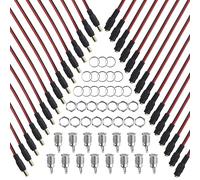 WMYCONGCONG Lot de 30 Connecteurs d'alimentation CC 2,1 x 5,5 mm mâle et femelle avec prise jack d'alimentation CC 30 V 10 A pour caméra de sécurité CCTV