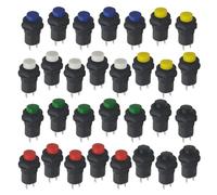 WMYCONGCONG Lot de 30 Interrupteur à bouton-poussoir à verrouillage automatique12 mm AC 250 V/1,5 A 125 V/3 A