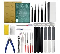 WMYCONGCONG Lot de 31 Kit d'outils pour maquettes Gundam Outils de Base du modélisateur Kit d'outils de Construction pour Hobby pour Bâtiments Voitures Avions Modèles Assembler Bâtiment Réparer