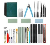 WMYCONGCONG Lot de 38 Kit d'outils pour maquettes Gundam Coffret d'outils de base pour modèles réduits Set de construction Hobby pour Modèle Assembler Construire Réparer Fixer