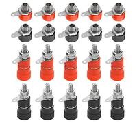 WMYCONGCONG Lot de 40 Connecteurs de Prise Banane 4 mm, fiche Banane Noire et Rouge et borne de Liaison pour bornes d'amplificateur à fiches Banane