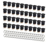 WMYCONGCONG Lot de 40 Prise Jack 5,5 mm x 2,1 mm pour l'alimentation en Courant continu Connecteur Femelle à 3 Broches pour Montage sur Panneau