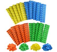 WMYCONGCONG Lot de 400 1-100 Etiquette d'oreille en plastique pour chèvre, mouton, cochon, bleu, jaune, orange, vert