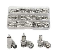 WMYCONGCONG Lot de 45 connecteurs BNC vers RCA - Adaptateurs BNC mâle vers RCA mâle + BNC femelle vers RCA mâle + BNC mâle vers RCA femelle