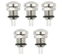 WMYCONGCONG Lot de 5 interrupteurs à bouton-poussoir momentanés étanches 8 mm 1 A 24 V 1 NO