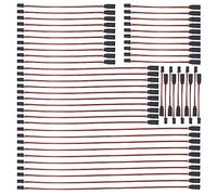 WMYCONGCONG Lot de 50 Câble d'extension de servo mâle vers femelle 3 broches pour futaba JR connexion d'extension de servo 5 tailles
