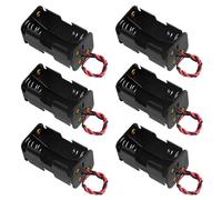 WMYCONGCONG Lot de 6 boîtiers pour 4 piles AA 1,5 V avec fils noirs et rouges