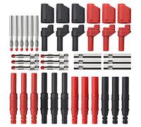 WMYCONGCONG Lot de 6 Connecteurs bananes 4mm mâles empilables avec adaptateurs banane jack + 6 Fiche banane femelle de 4 mm Prise Jack + 6 Connecteurs banane 4mm à souder Connecteurs banane DIY