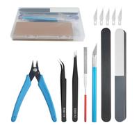 WMYCONGCONG Lot de 8 Kit d'outils pour maquettes Gundam Outils de Base pour modéliste Kit d'outils de Construction pour Hobby Bâtiments Voitures Avions Modélisme Assembler Construire Réparer