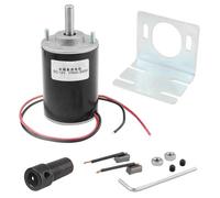 WMYCONGCONG Moteur à courant continu 12 V/24 V, moteur à aimant permanent, mini moteur à courant continu, moteur générateur DIY 30 W 3500RPM, CW/CCW, avec support de montage