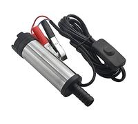 WMYCONGCONG Pompe de transfert de carburant 12 V, mini pompe portable en acier inoxydable avec interrupteur marche/arrêt, pompe à eau pour transfert d'huile et de carburant diesel