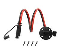 WMYCONGCONG SAE Prise d'alimentation latérale Connecteur 10 AWG 23,62 cm Résistant aux intempéries SAE Montage sur panneau avec bouchon pour chargeur de batterie de générateur solaire