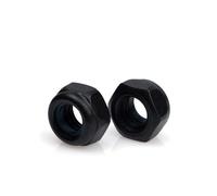 WMYDNXXT Écrou de Blocage en Nylon, Filetage métrique, Hexagonal, autobloquant, Acier Inoxydable 304, Noir, M2, M2.5, M3, M4, M5, M6, M8, M10, M12, M14, M16, M20, M22, M24(Steel Black,M4 (30pcs))