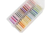 WMYDNXXT Fils à Broder 40/80/120 Couleurs Fil à Broder en Coton Fil à Broder Multicolore for Coudre Ensemble de Fil à Broder avec boîte d'organisation Fil à Broder(40 Colors 4 Meters)