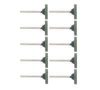 WMYDNXXT Lot de 10 meules abrasives en Caoutchouc 3-25 mm, Tige 2,35/3 mm, tête de Polissage for meuleuse électrique, Fraise à polir, Bois, Pierre(10pcs 25mm(t),3mm Shank)