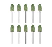 WMYDNXXT Lot de 10 meules abrasives en Caoutchouc 3-25 mm, Tige 2,35/3 mm, tête de Polissage for meuleuse électrique, Fraise à polir, Bois, Pierre(10pcs 6mm(Bullet),2.35mm Shank)