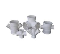 WMYOZDC Connecteur de tuyau en PVC à quatre voies Adaptateur de tuyau d'eau domestique DIY Baignoire Croix/Oblique/Stéréoscopique Connecteur ID 50/75/110/160/200 mm (Jaune bronze, 160 x 110 mm)