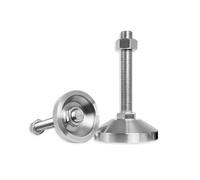WMYOZDC M6 M8 M10 M12 M16 M20 Acier Inoxydable Lourd Fixe Réglable Pied Vis Bouchon De Jambe Base Pivotante Tour Articulé Jambes Glisser(D60xM12x50)