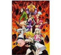 wmyzfs Jigsaw Puzzle 1000 Pièces Anime Sept Péchés Capitaux Affiche en Bois Jouets pour Enfants Jeu De Décompression Gt10Kp(38 x 26cm)