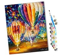 WMZPOY peinture par numero adulte Paysage coloré de montgolfières Cadeau de Peinture à l'huile de Bricolage numérique aquarelle man pour Enfants Adultes Peindre par Nombre Kits 16 * 20 Pouces