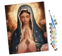 WMZPOY Peinture par Numéro Adulte Prière à la Vierge Marie 40x50cm Bricolage Tableau Peindre par Nombre pour Enfants Jouets à peindre, cadeaux peints à la mainHome Decor
