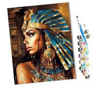 WMZPOY Peinture par Numero Adulte Sphinx de Cléopâtre, style Égypte antique (7) DIY Peinture à l'huile Numéros Toile Paint by Numbers Peindre par Nombre Kits sans Cadre 40x50cm