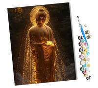 WMZPOY Peinture par Numéro Adulte Statue de Bouddha en or 40x50cm Bricolage Tableau Peindre par Nombre pour Enfants Jouets à peindre, cadeaux peints à la mainHome Decor