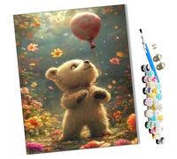 WMZPOY Peinture par Numéro Adulte Un bel ours 40x50cm Bricolage Tableau Peindre par Nombre pour Enfants Jouets à peindre, cadeaux peints à la mainHome Decor