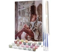 WMZPOY Peinture par Numero Kits DIY Acryliques Kit de femme nue Peinture par Numéro Peinture Numéro pour Adultes avec Brosses et Peinturessans Cadre 40x50cm