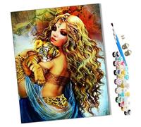 WMZPOY Peinture par numéros Kits Art pour adultes Bouddha d'or avec pinceaux et acrylique Pigment Diy numérique pour adultes sur toile Débutant- 16 * 20 pouces sans Cadre