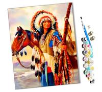 WMZPOY Peinture par Numéros pour Adulte Rama indien DIY Peinture Acrylique pour Adultes débutants Facile sur Toile 40×50 cm avec peintures et pinceaux-sans Cadre