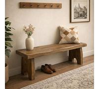 Wnanch Banc d'Entrée en Bois Massif, 60 80 90 100 120 150 cm Meuble Chaussures Style Scandinave, Banc de Lit pour Chambre, Salon, Balcon, Banc de Jardin Robuste, Porte-Fleurs Décoratif