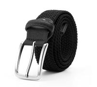 WNBFTTK Ceinture homme Ceinture élastique for hommes et femmes, ceinture en toile extensible tressée, largeur 1-3/8" marron foncé, extension 160 cm(110cm,Black)
