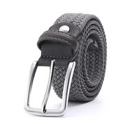 WNBFTTK Ceinture homme Ceinture élastique for hommes et femmes, ceinture en toile extensible tressée, largeur 1-3/8" marron foncé, extension 160 cm(110cm,Grey)