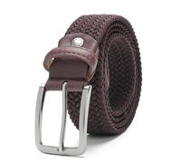 WNBFTTK Ceinture homme Ceinture élastique for hommes et femmes, ceinture en toile extensible tressée, largeur 1-3/8" marron foncé, extension 160 cm(160cm,Dark Brown)
