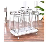 WNBFTTK Porte Tasse Glass Cup Holder Rack Iron Mug Drying Stand Kitchen Organizer Fast Draining Storage Shelf For Countertop Cabinet