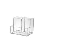 WNBFTTK Rangement stylo Lot de 2 porte-stylos transparents à trois compartiments for crayons, boîte rangement verticale for bureau fille