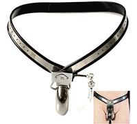 WNBXZ Chasteté Ceinture pour Hommes en Acier Inoxydable, Ceinture de Chasteté Homme Fait de Haute qualité en Acier Inoxydable avec Cage Amovible Penis Bondage Fétiche Slave Sex Toy 60-150Cm,80cm/90cm