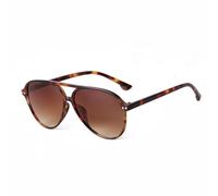 WNCKSQ Lunettes de soleil aviateur rétro vintage pour femmes et hommes, verres bleus dégradés UV400, style léopard (C5 dégradé marron)