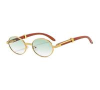 WNCKSQ Lunettes de soleil ovales rétro pour hommes et femmes, verres dégradés clairs, lunettes de soleil pour cyclisme, nuances UV400, dégradé vert, 1