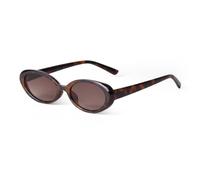 WNCKSQ Lunettes de soleil ovales sexy pour femmes, petites, tendance, style léopard, marron, rétro, colorées (C6)