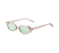 WNCKSQ Lunettes de soleil ovales sexy pour femmes, petites, tendance, style léopard, marron, rétro, colorées (C1)
