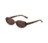 WNCKSQ Lunettes de soleil ovales sexy pour femmes, petites, tendance, style léopard, marron, rétro, colorées (C4)