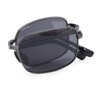 WNCKSQ Lunettes de Soleil Pliantes Hommes Femmes Mode Miroir Coloré Portable Pliable Cadre en Métal Lunettes de Protection Solaire Nuit, C2,1