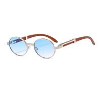WNCKSQ Lunettes de soleil rétro ovales pour hommes et femmes, verres dégradés clairs, lunettes de soleil pour cyclisme, nuances UV400, bleu dégradé, 1